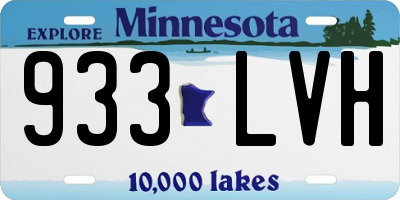 MN license plate 933LVH