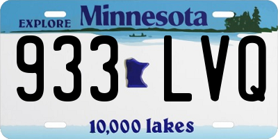 MN license plate 933LVQ