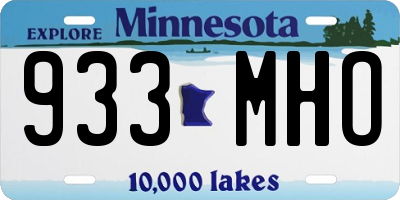 MN license plate 933MHO