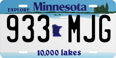 MN license plate 933MJG