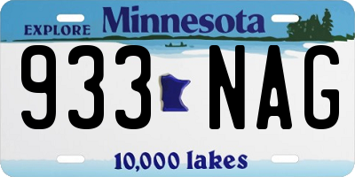 MN license plate 933NAG