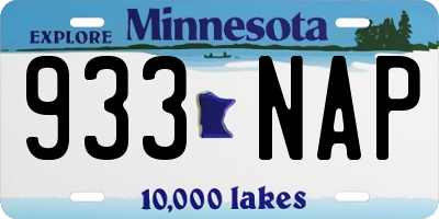 MN license plate 933NAP