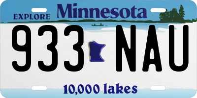 MN license plate 933NAU