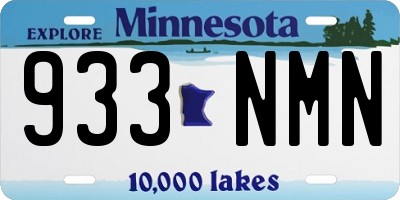 MN license plate 933NMN