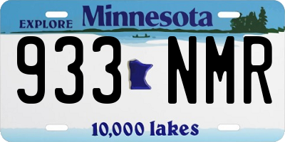 MN license plate 933NMR