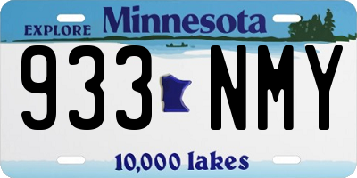 MN license plate 933NMY