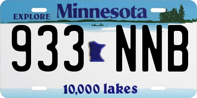 MN license plate 933NNB
