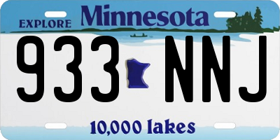 MN license plate 933NNJ