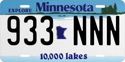 MN license plate 933NNN