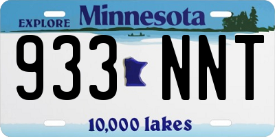 MN license plate 933NNT