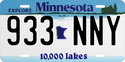 MN license plate 933NNY