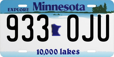 MN license plate 933OJU