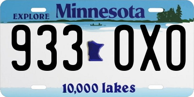 MN license plate 933OXO