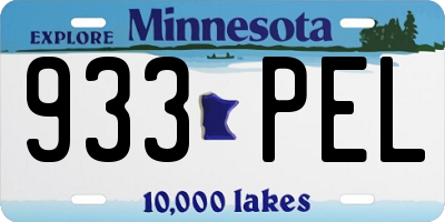 MN license plate 933PEL