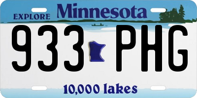 MN license plate 933PHG