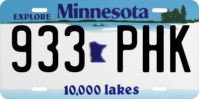 MN license plate 933PHK