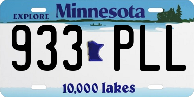 MN license plate 933PLL