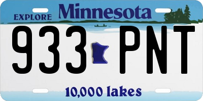 MN license plate 933PNT