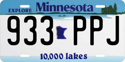 MN license plate 933PPJ