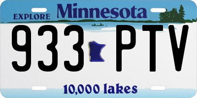 MN license plate 933PTV
