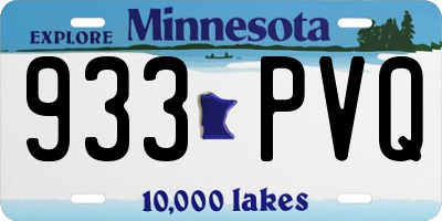 MN license plate 933PVQ