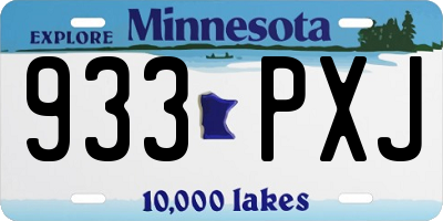 MN license plate 933PXJ