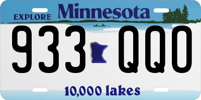MN license plate 933QQO