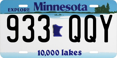 MN license plate 933QQY