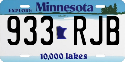 MN license plate 933RJB