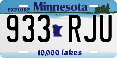 MN license plate 933RJU