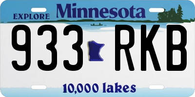 MN license plate 933RKB