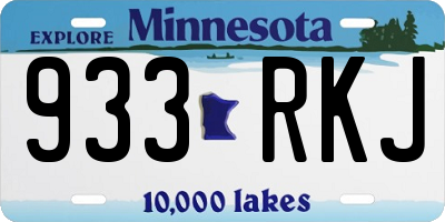 MN license plate 933RKJ