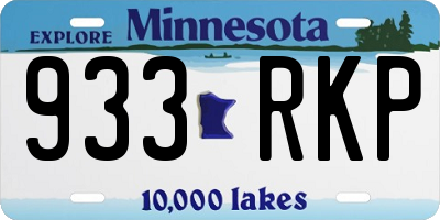 MN license plate 933RKP