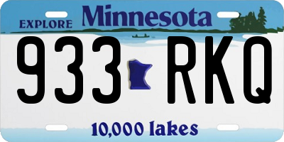 MN license plate 933RKQ
