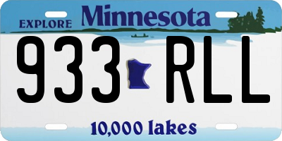 MN license plate 933RLL