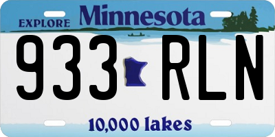 MN license plate 933RLN