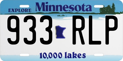 MN license plate 933RLP