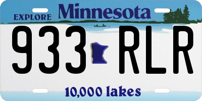 MN license plate 933RLR