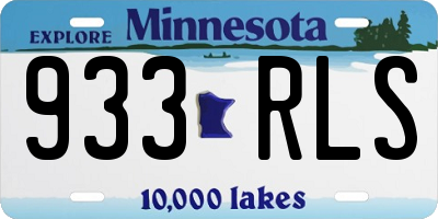 MN license plate 933RLS