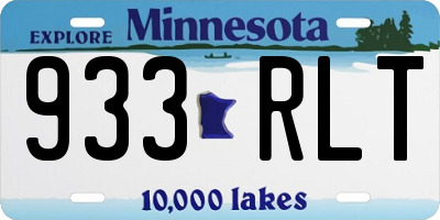MN license plate 933RLT