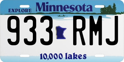 MN license plate 933RMJ