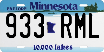 MN license plate 933RML