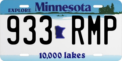 MN license plate 933RMP