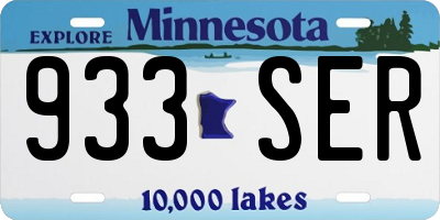 MN license plate 933SER