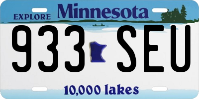 MN license plate 933SEU