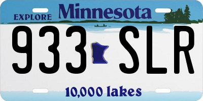 MN license plate 933SLR