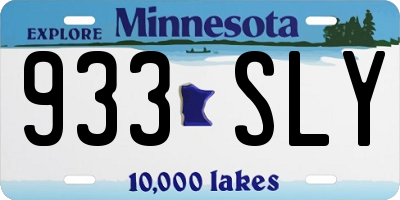 MN license plate 933SLY