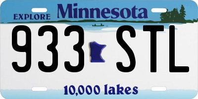 MN license plate 933STL