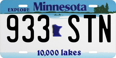 MN license plate 933STN