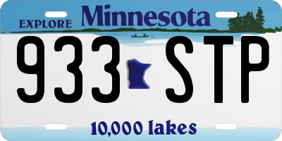 MN license plate 933STP